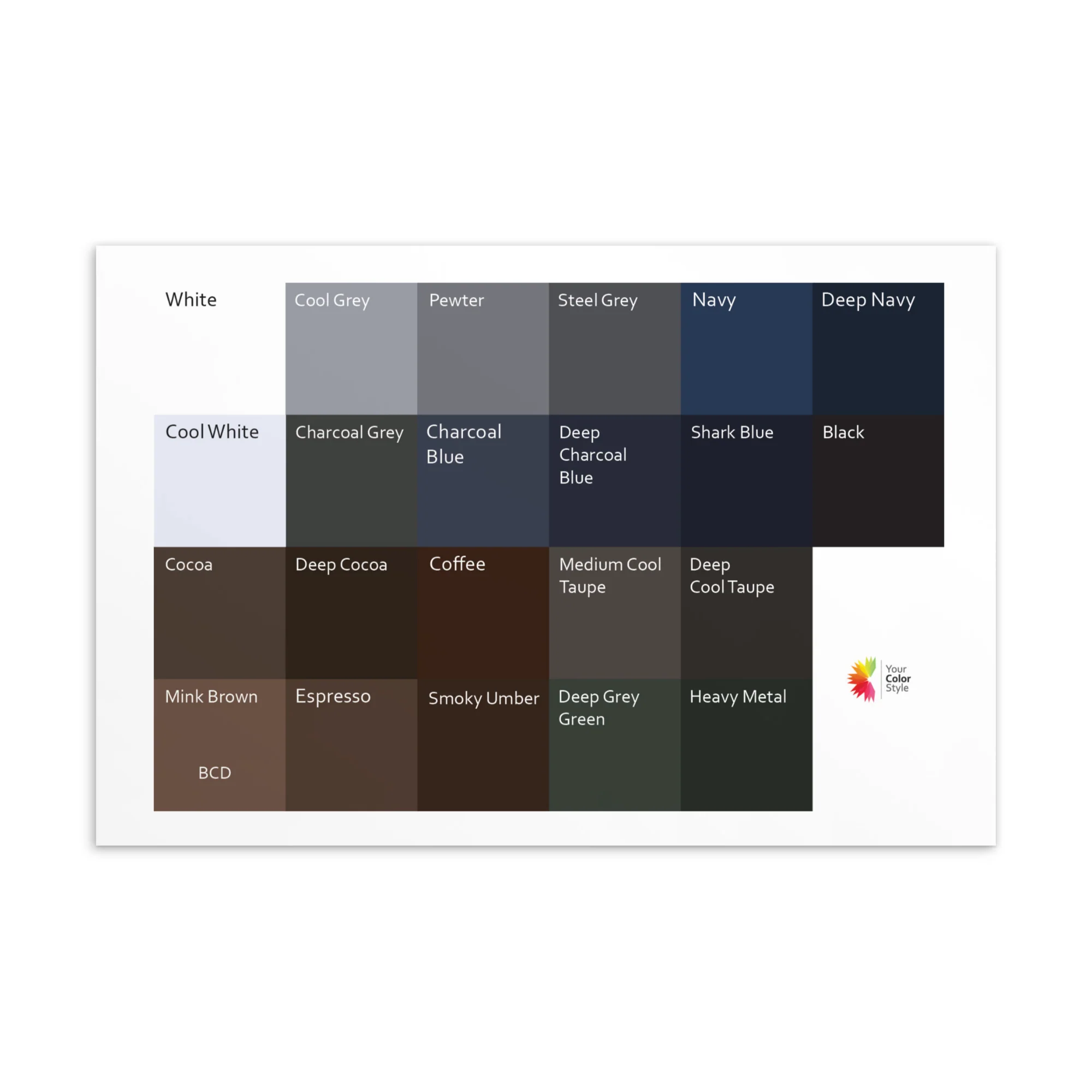 Bright Cool Deep Neutrals - Color Palette Prints - Image 2