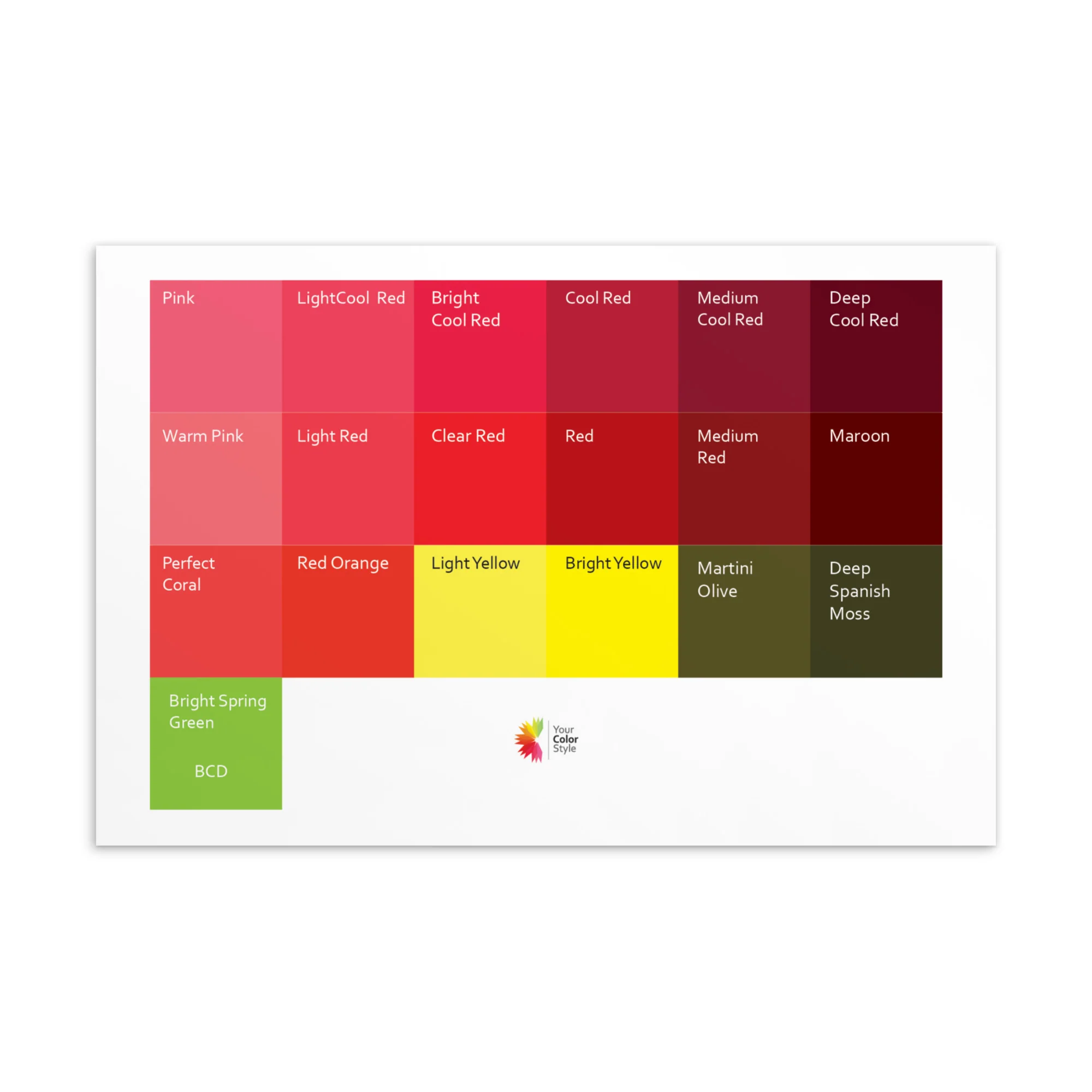 Bright Cool Deep Reds - Color Palette Prints - Image 2
