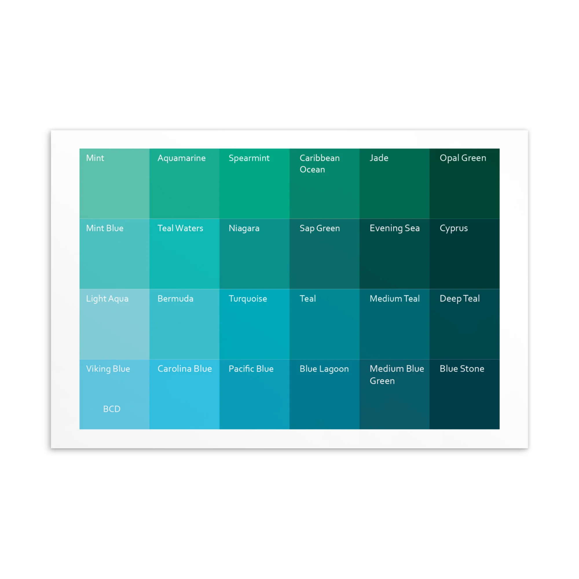Bright Cool Deep Warm Blues - Color Palette Print - Image 2