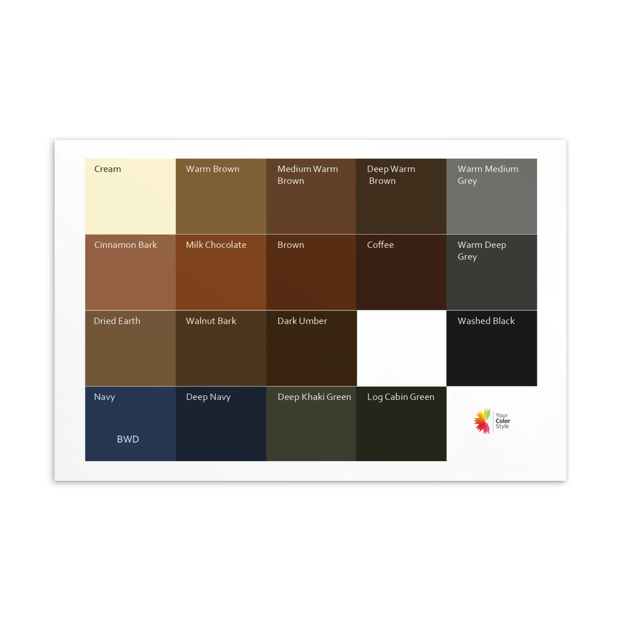Bright Warm Deep Neutrals - Color Palette Prints - Image 2
