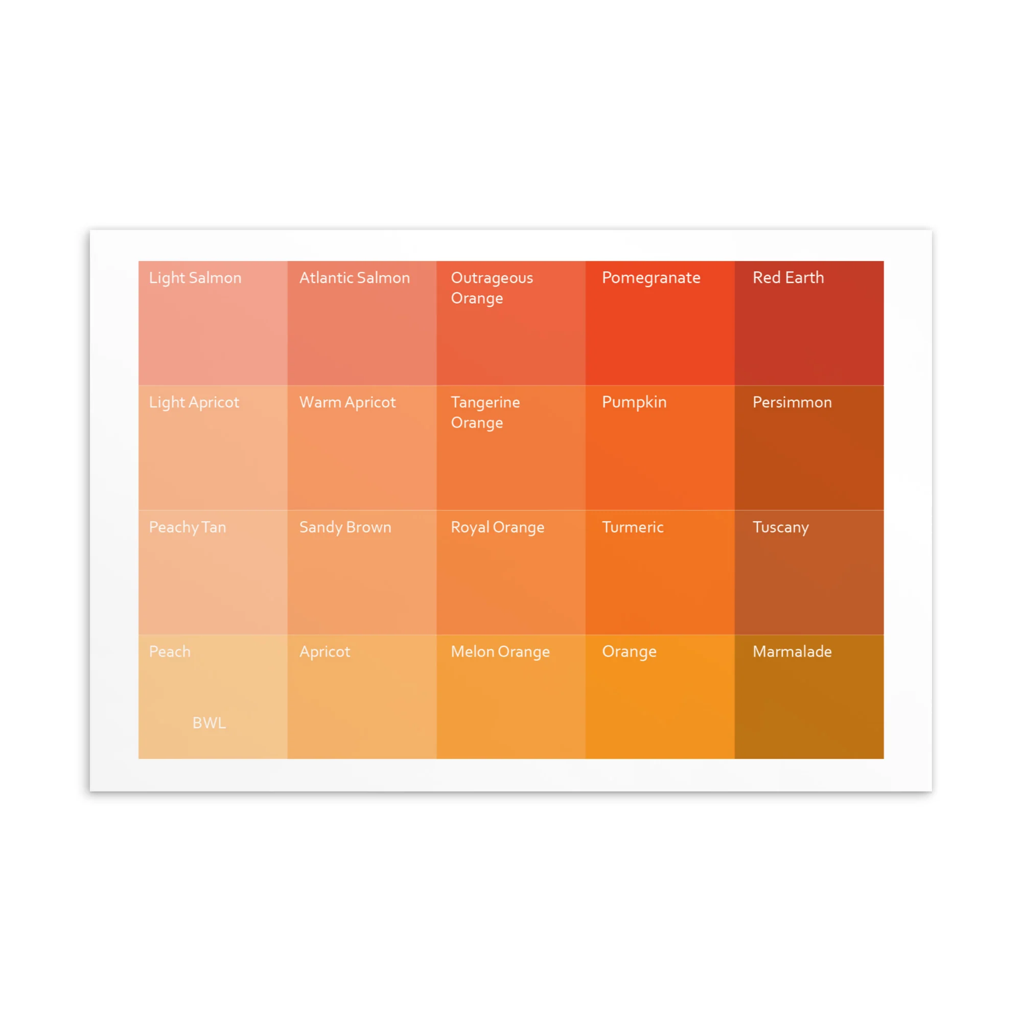 Bright Warm Light Oranges - Color Palette Prints - Image 2