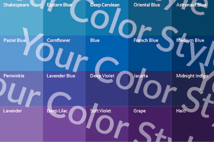Bright Warm Medium Purples - Color Palette Print