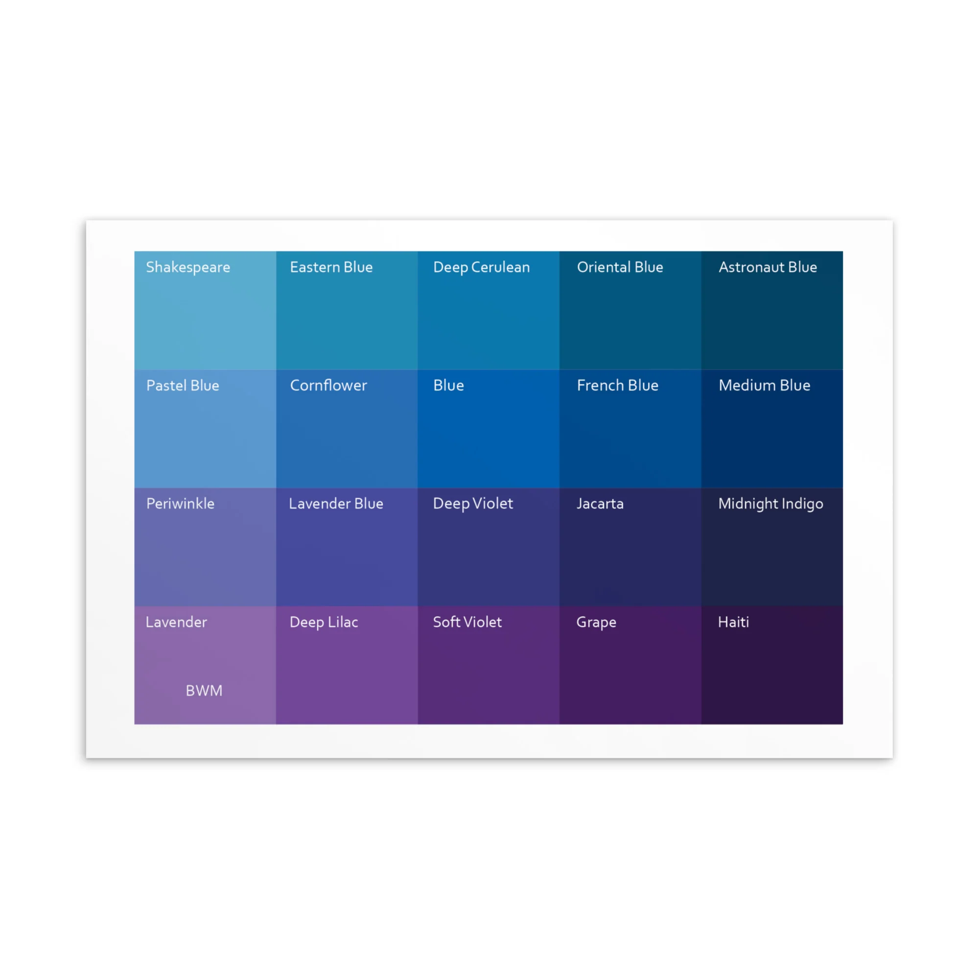 Bright Warm Medium Purples - Color Palette Print - Image 2