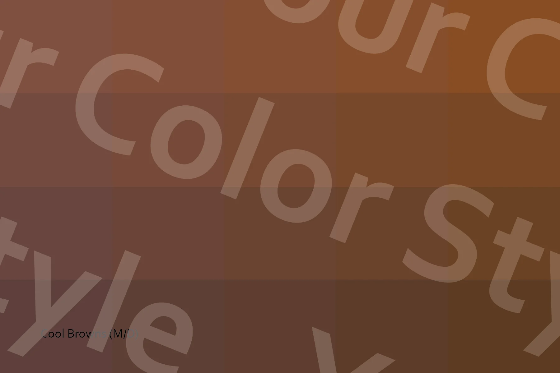 Medium–Deep Cool Browns - Color Palette Postcards