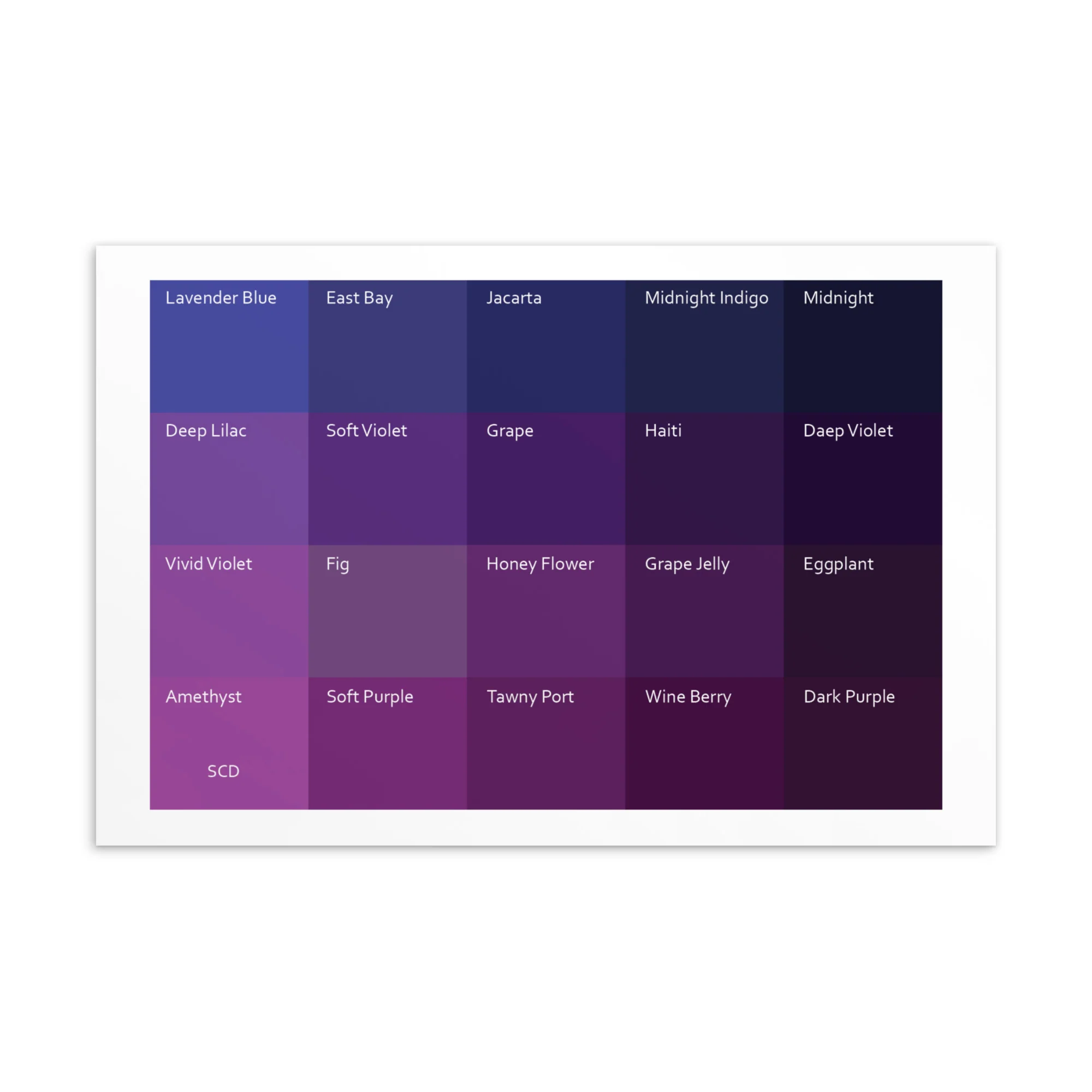 Soft Cool Deep Purples - Color Palette Print - Image 2