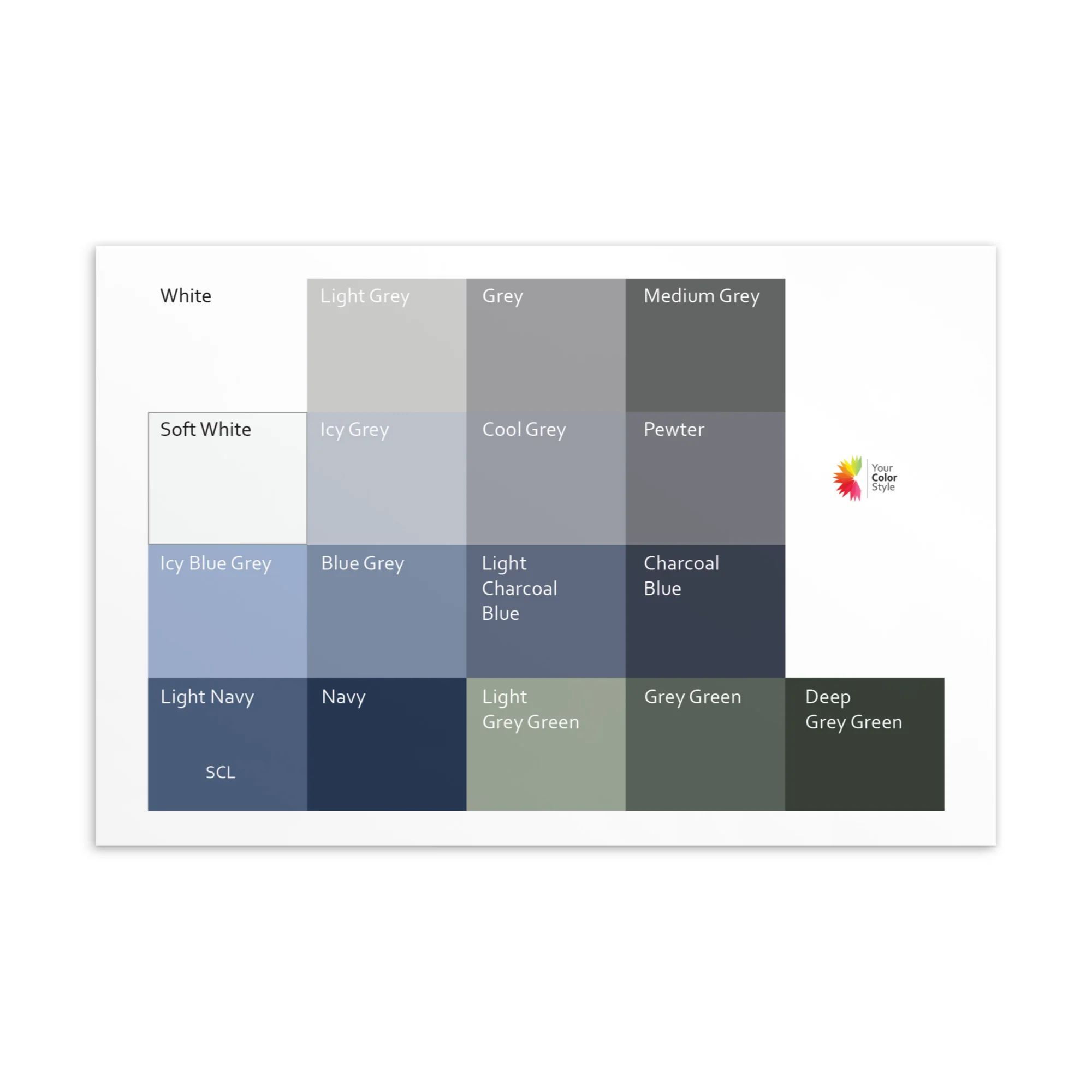 Soft Cool Light Neutrals - Color Palette Print - Image 2