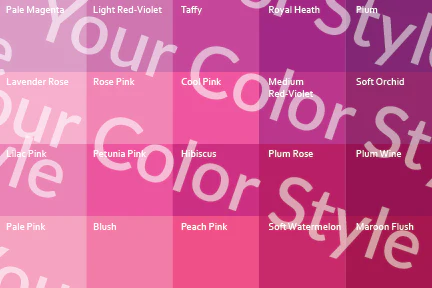 Soft Cool Light Pinks - Color Palette Print