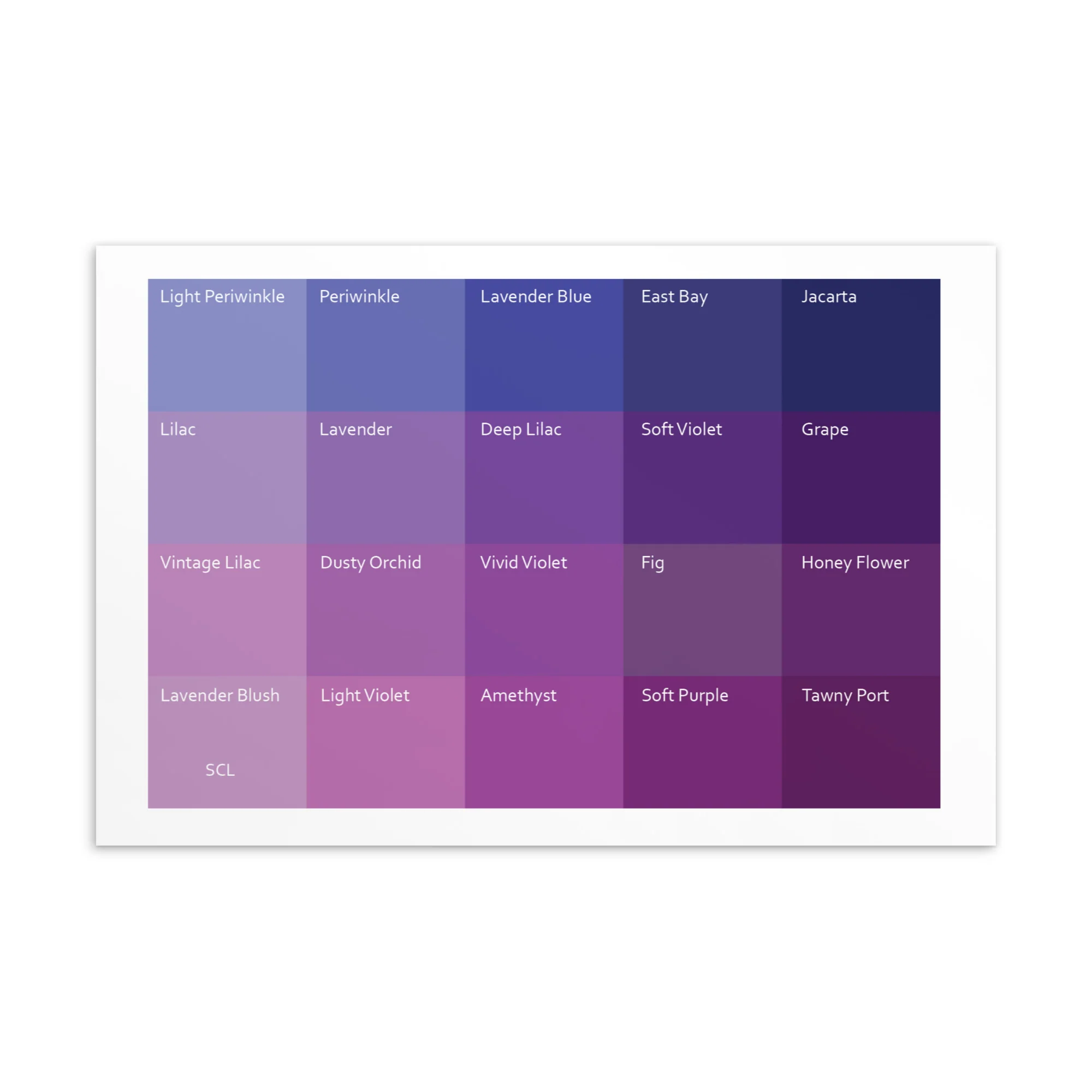 Soft Cool Light Purples - Color Palette Print - Image 2