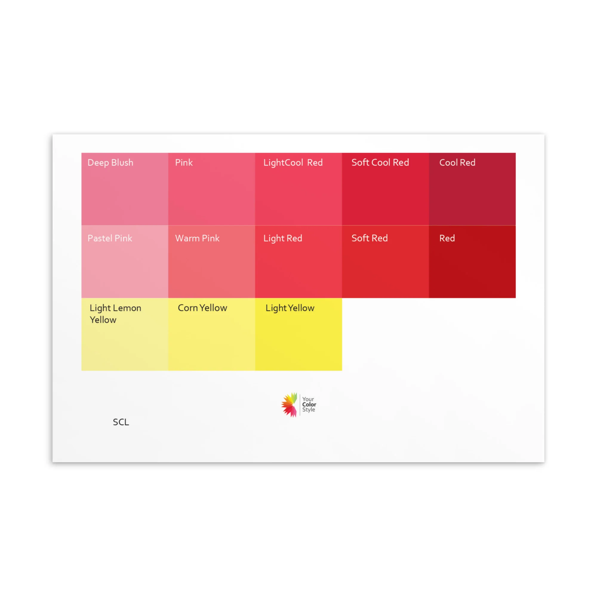 Soft Cool Light Reds - Color Palette Print - Image 2