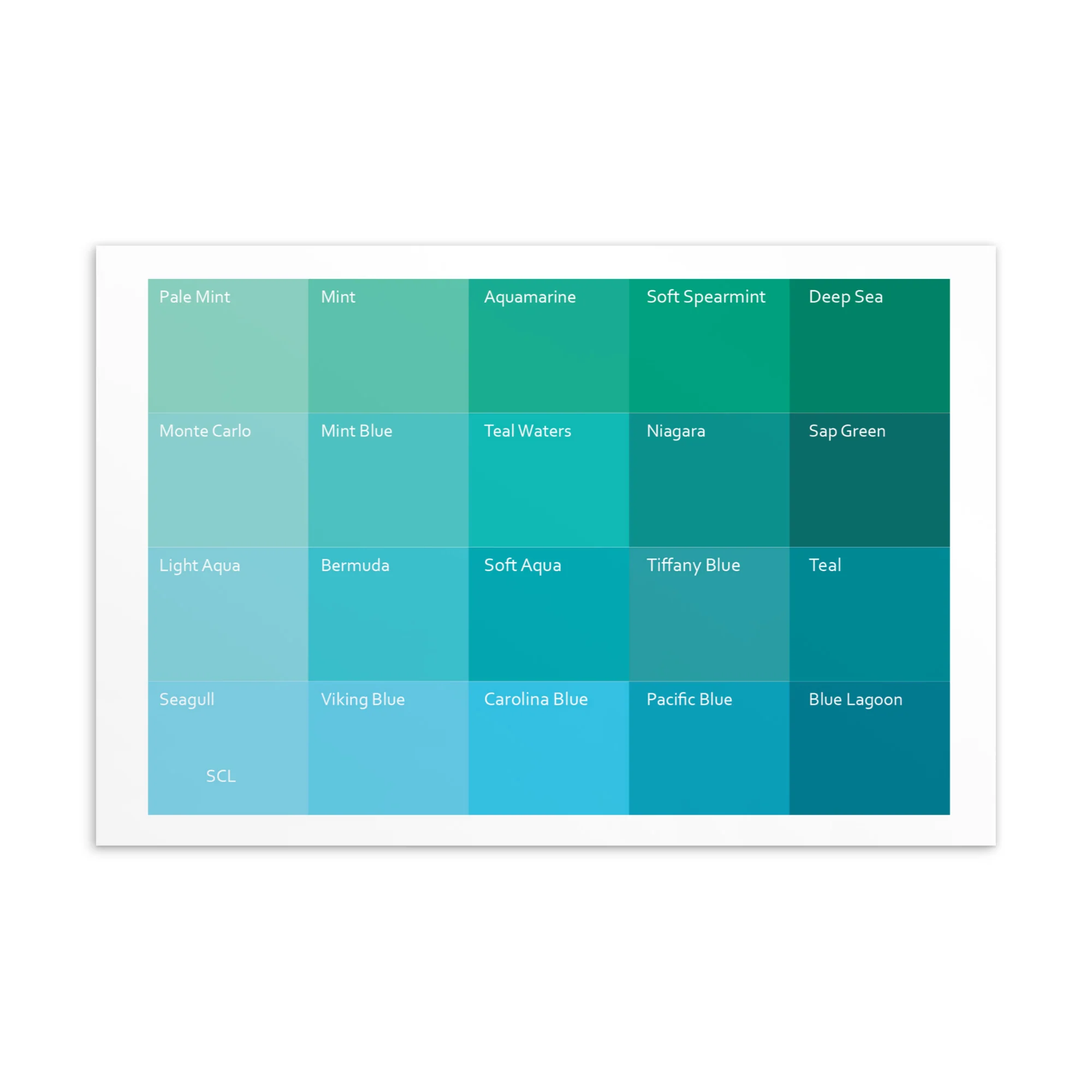 Soft Cool Light Warm Blues - Color Palette Print - Image 2