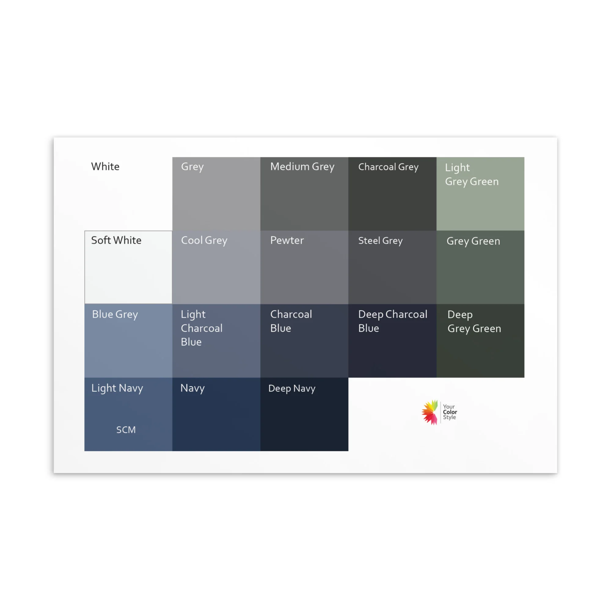 Soft Cool Medium Neutrals - Color Palette Print - Image 2