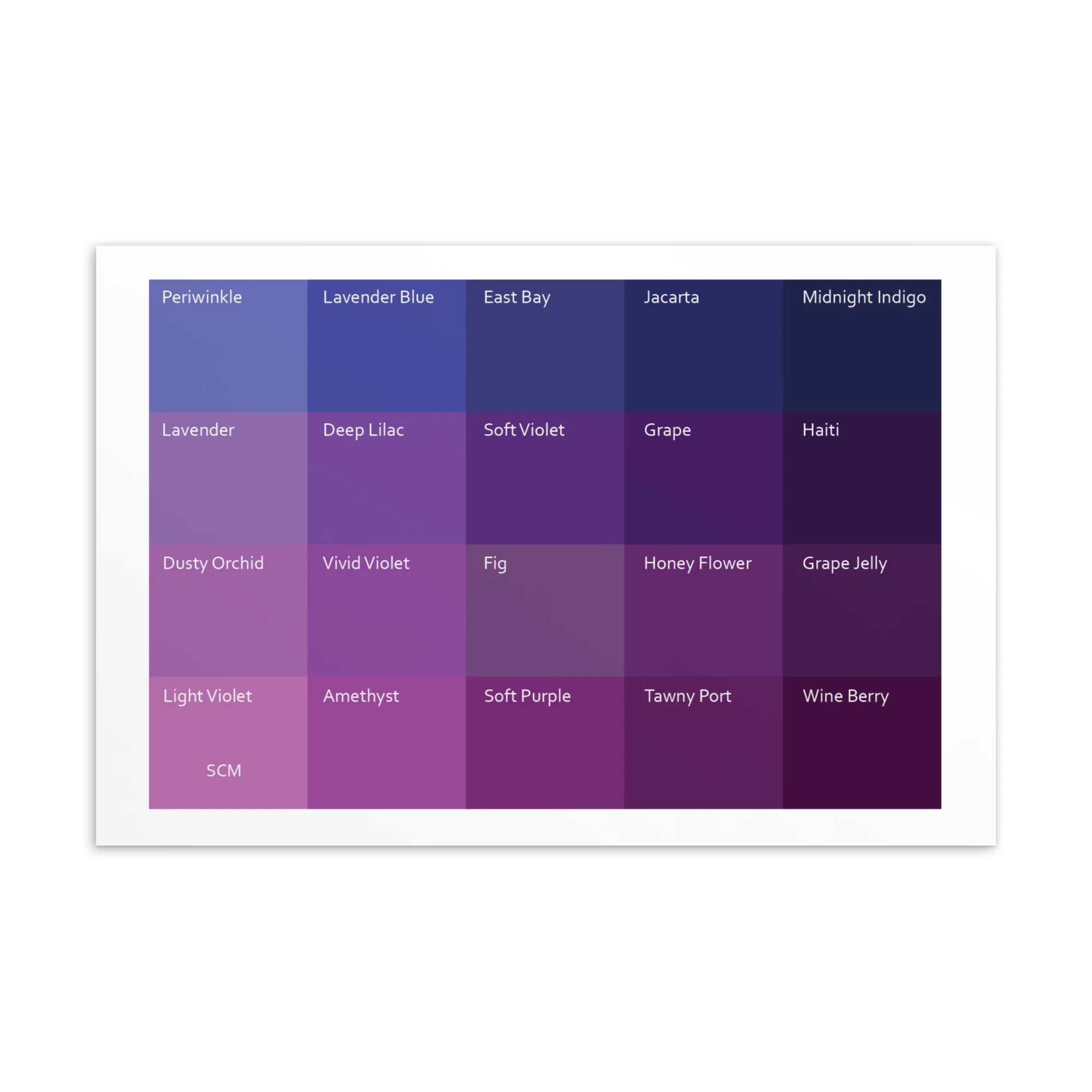 Soft Cool Medium Purples - Color Palette Print - Image 2