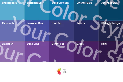 Soft Warm Medium Purples - Color Palette Print