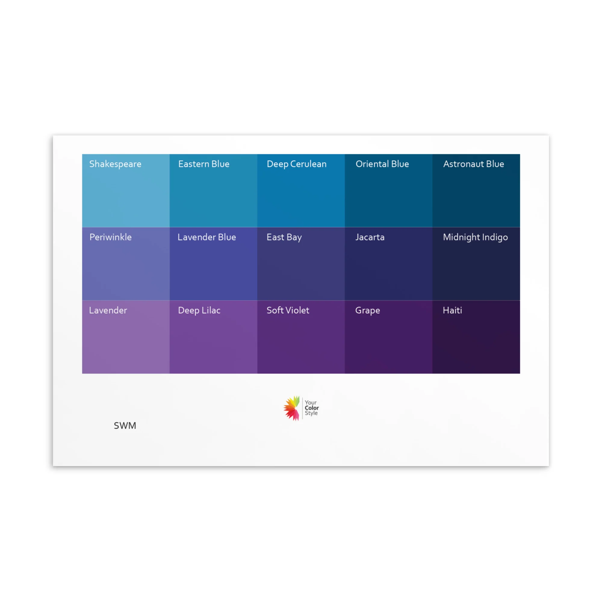 Soft Warm Medium Purples - Color Palette Print - Image 2