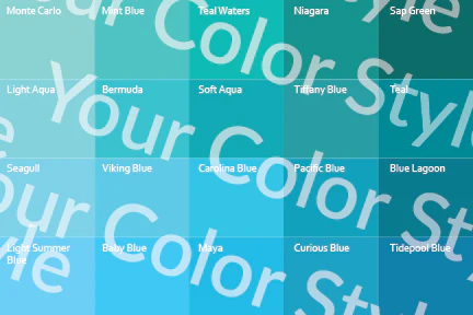 Soft Warm Light Blues - Color Palette Prints