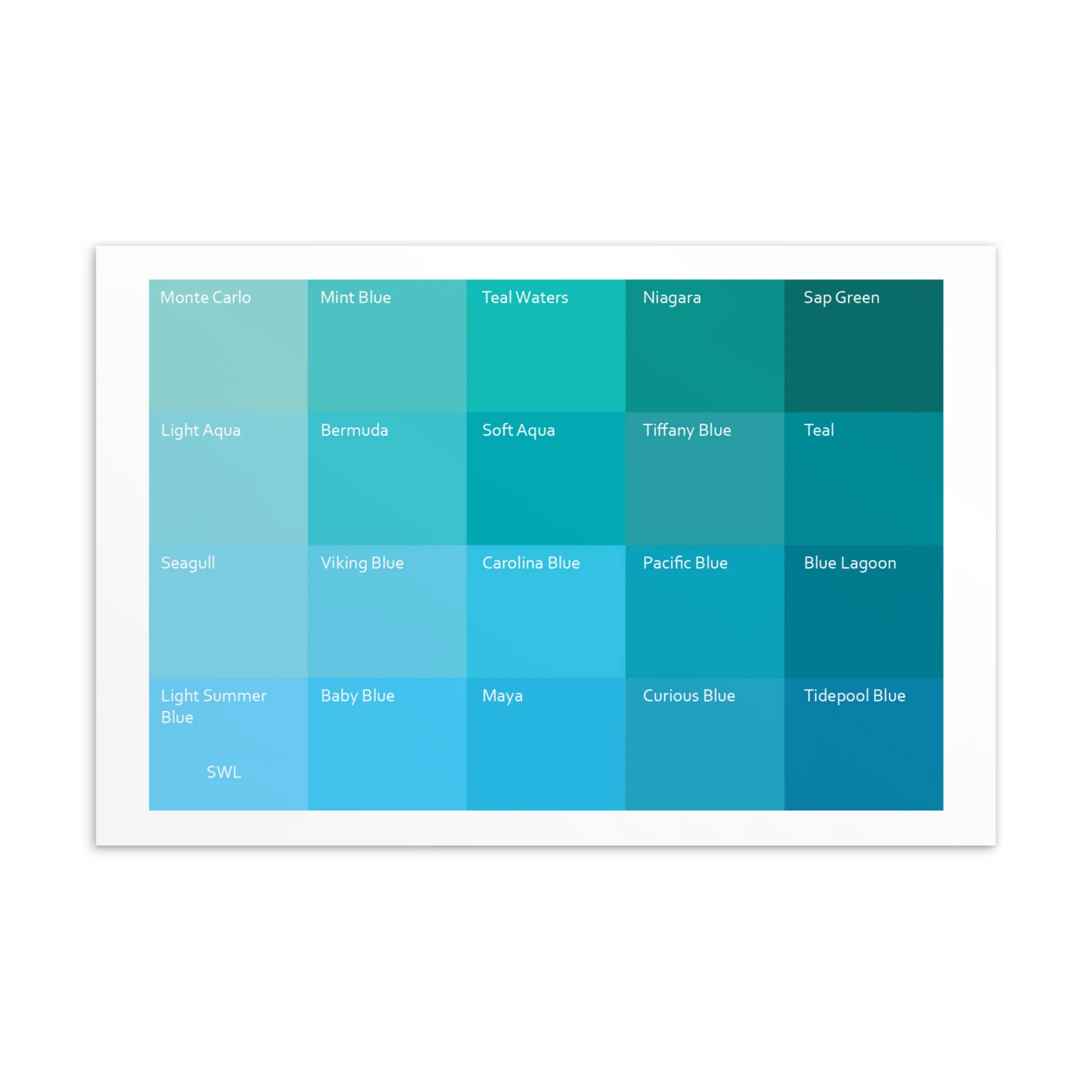 Soft Warm Light Blues - Color Palette Prints - Image 2