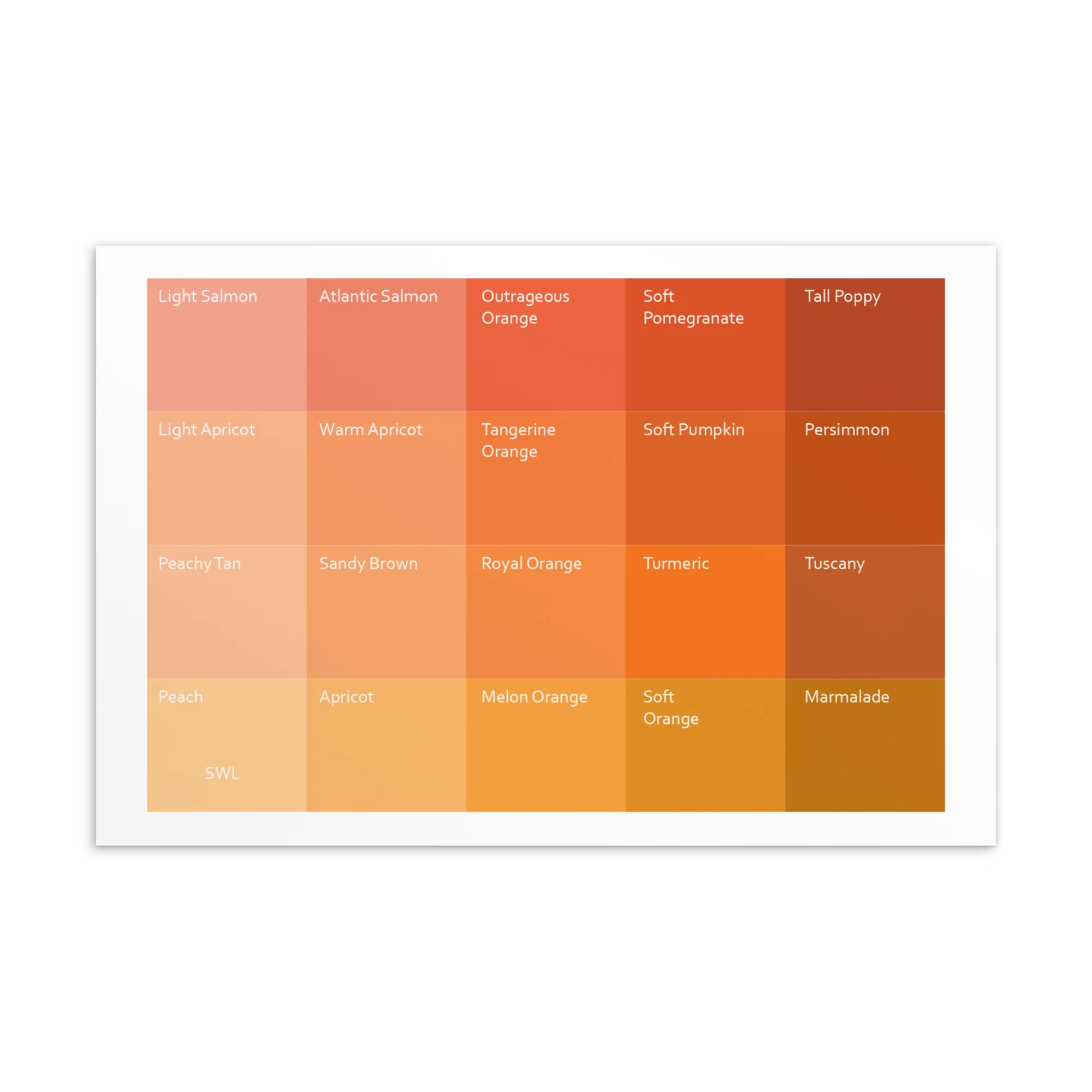 Soft Warm Light Oranges - Color Palette Prints - Image 2