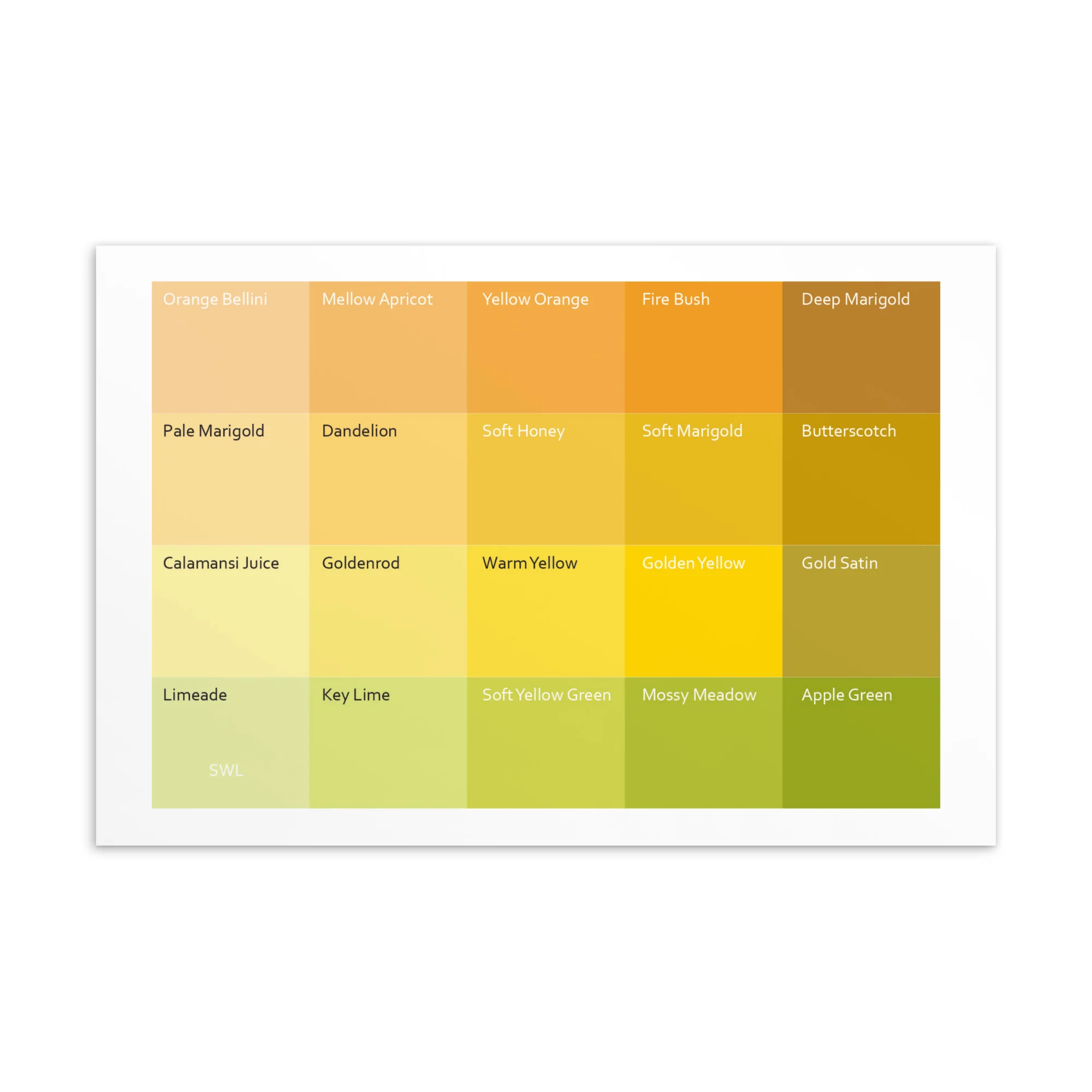 Soft Warm Light Yellows - Color Palette Prints - Image 2